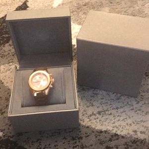 Beautiful Rose Michele Watch - Brown Jelly Band